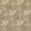 Castle travertine Coffee Satin Stone effect Ceramic Wall Tile, Pack of 7, (L)450mm (W)316mm