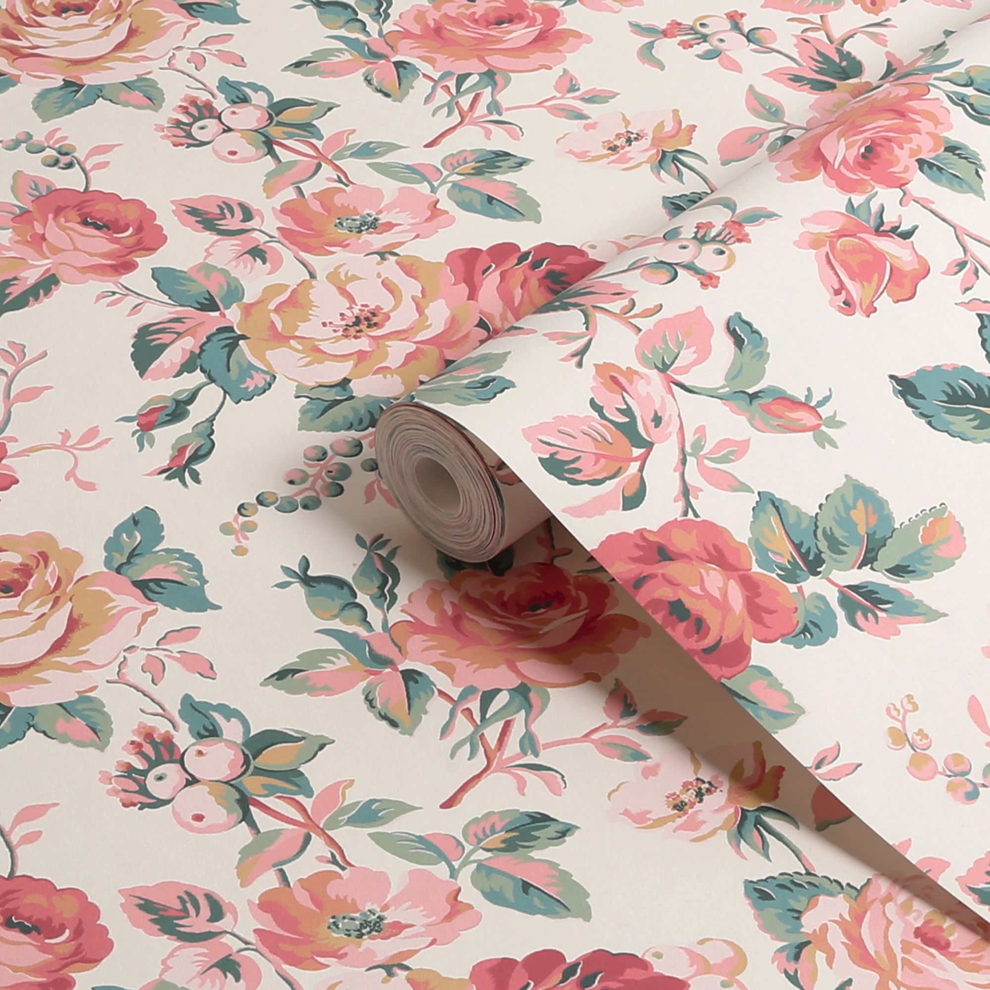Cath Kidston Autumn Garden Rose Smooth Wallpaper