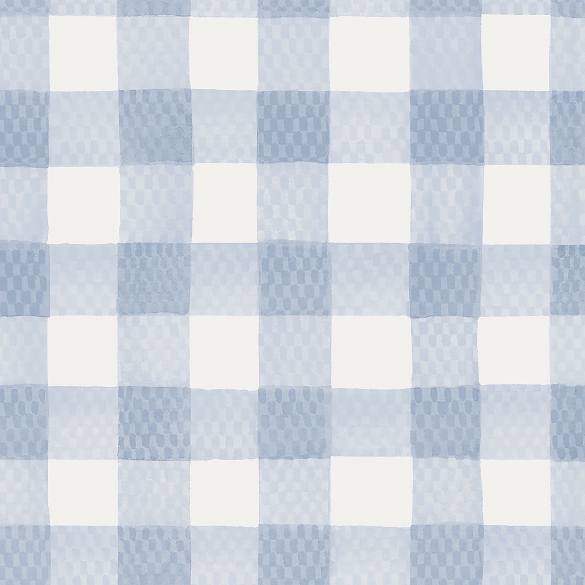 Cath Kidston Blue Painted Gingham Smooth Wallpaper
