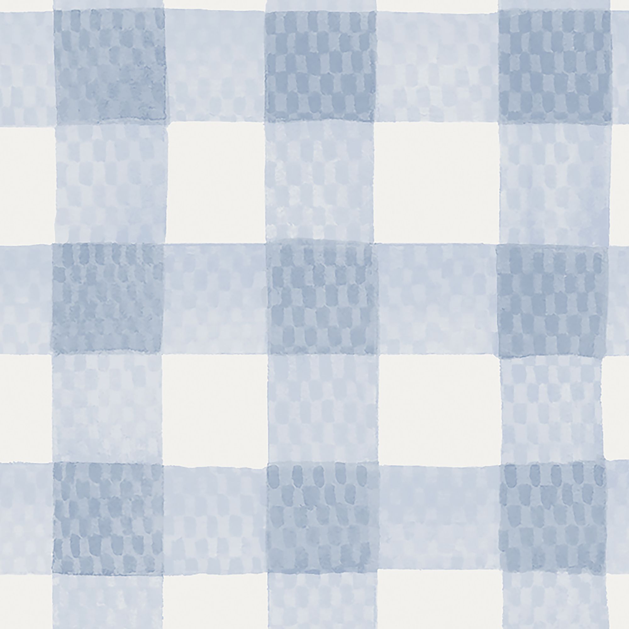 Cath Kidston Blue Painted Gingham Smooth Wallpaper