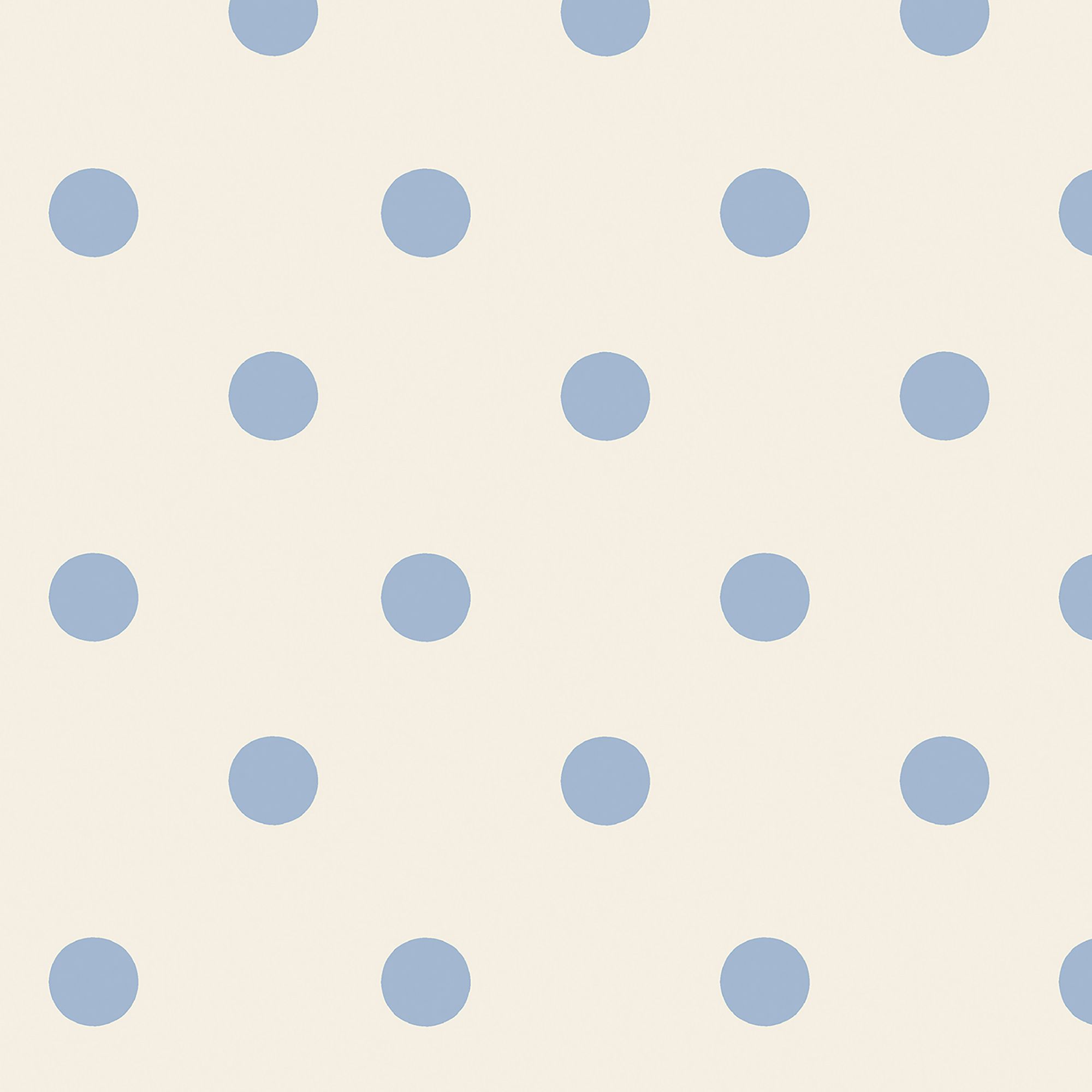 Cath Kidston Cream & Blue Button Spot Smooth Wallpaper