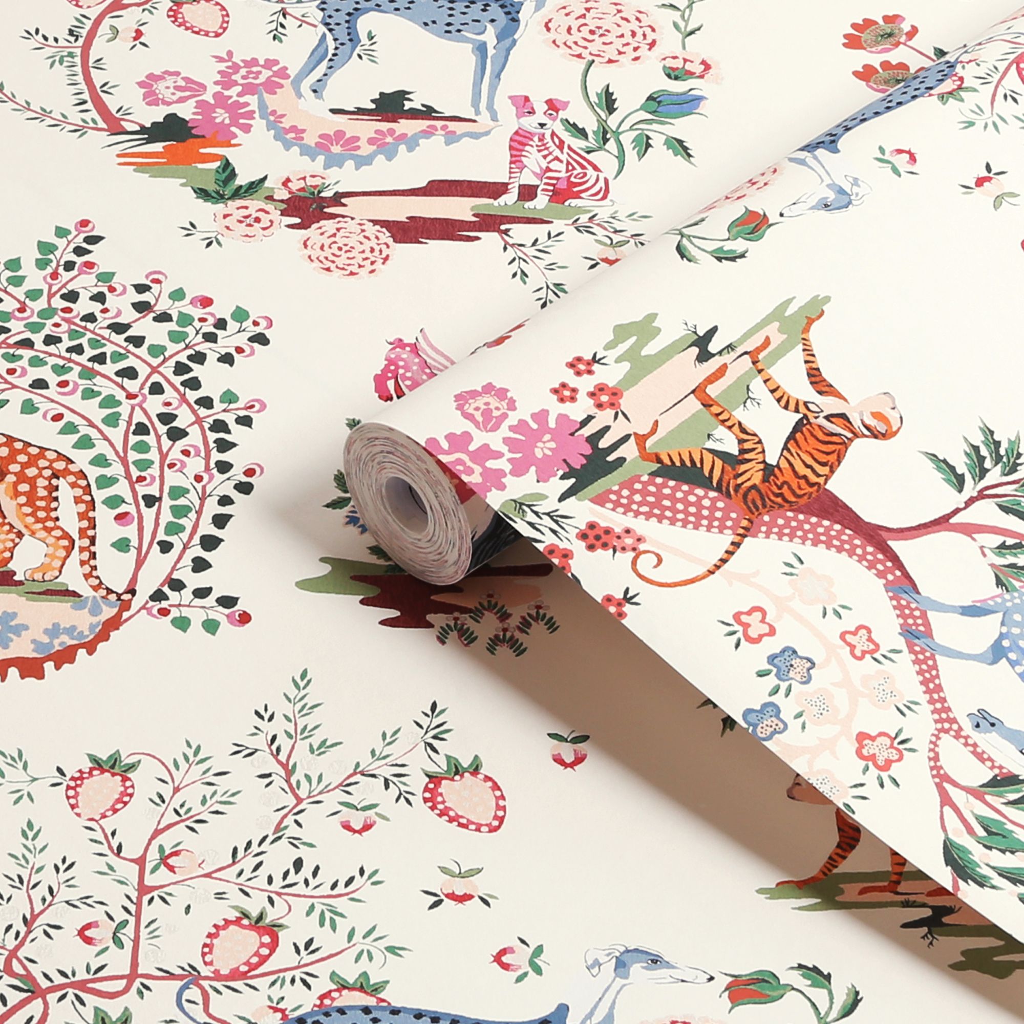 Cath Kidston Natural Painted Kingdom Smooth Wallpaper