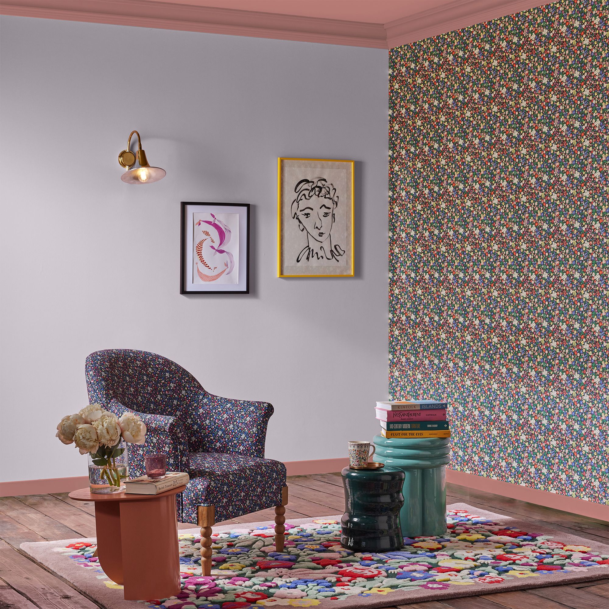 Cath Kidston Night Harmony Ditsy Smooth Wallpaper
