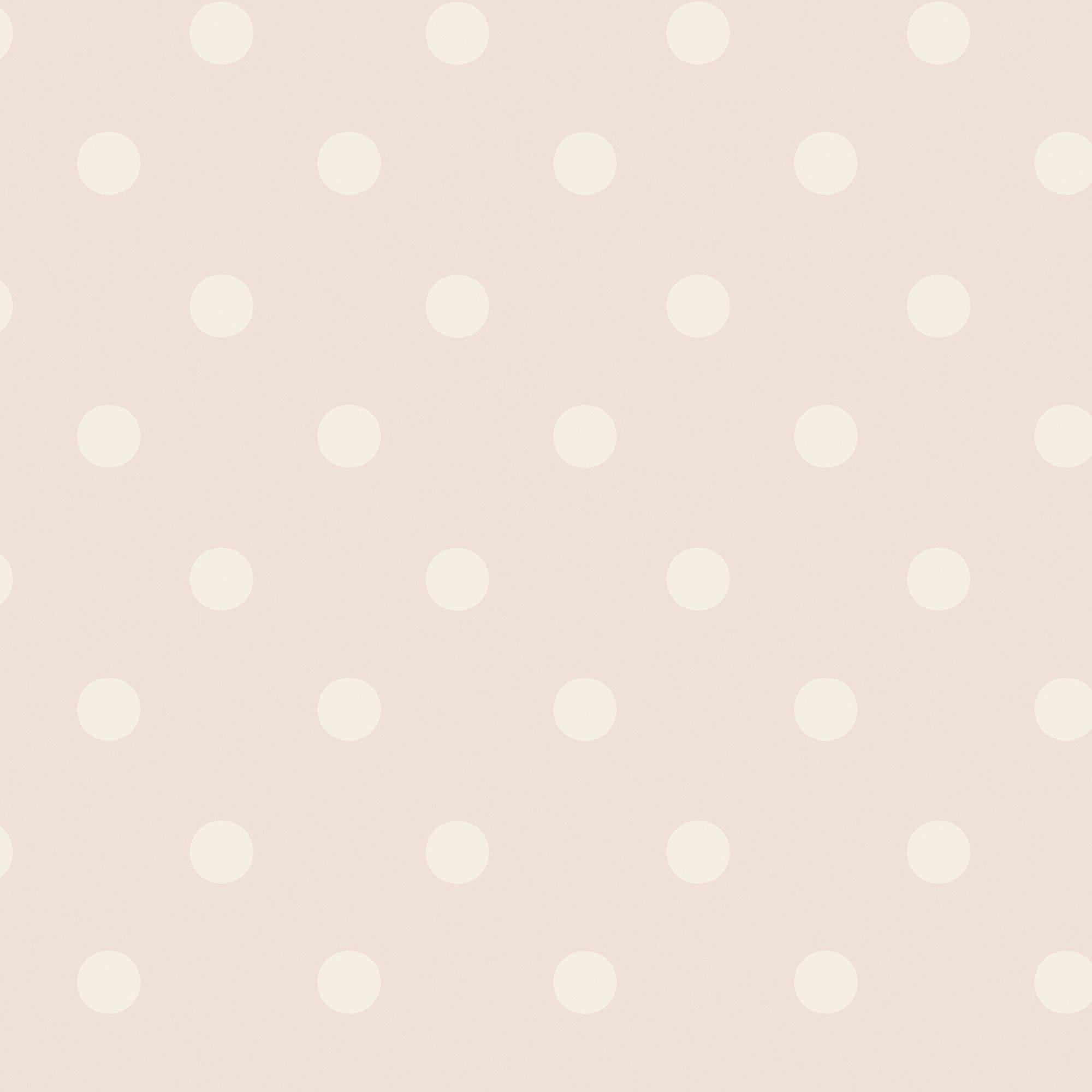 Cath Kidston Pink & Cream Button Spot Patterned Smooth Wallpaper
