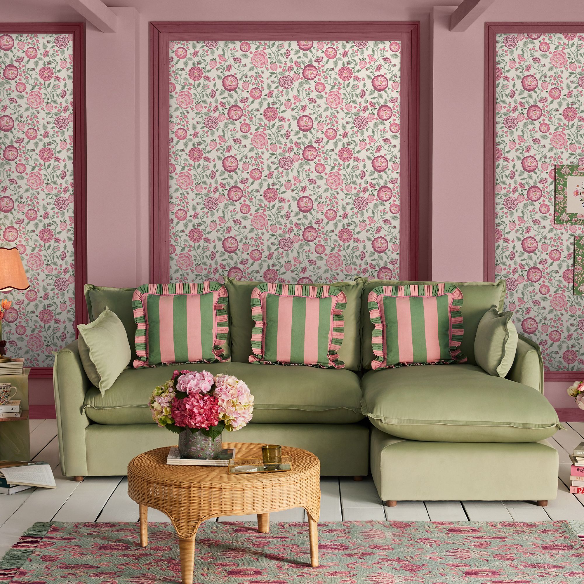 Cath Kidston Spring Strawberry Garden Smooth Wallpaper