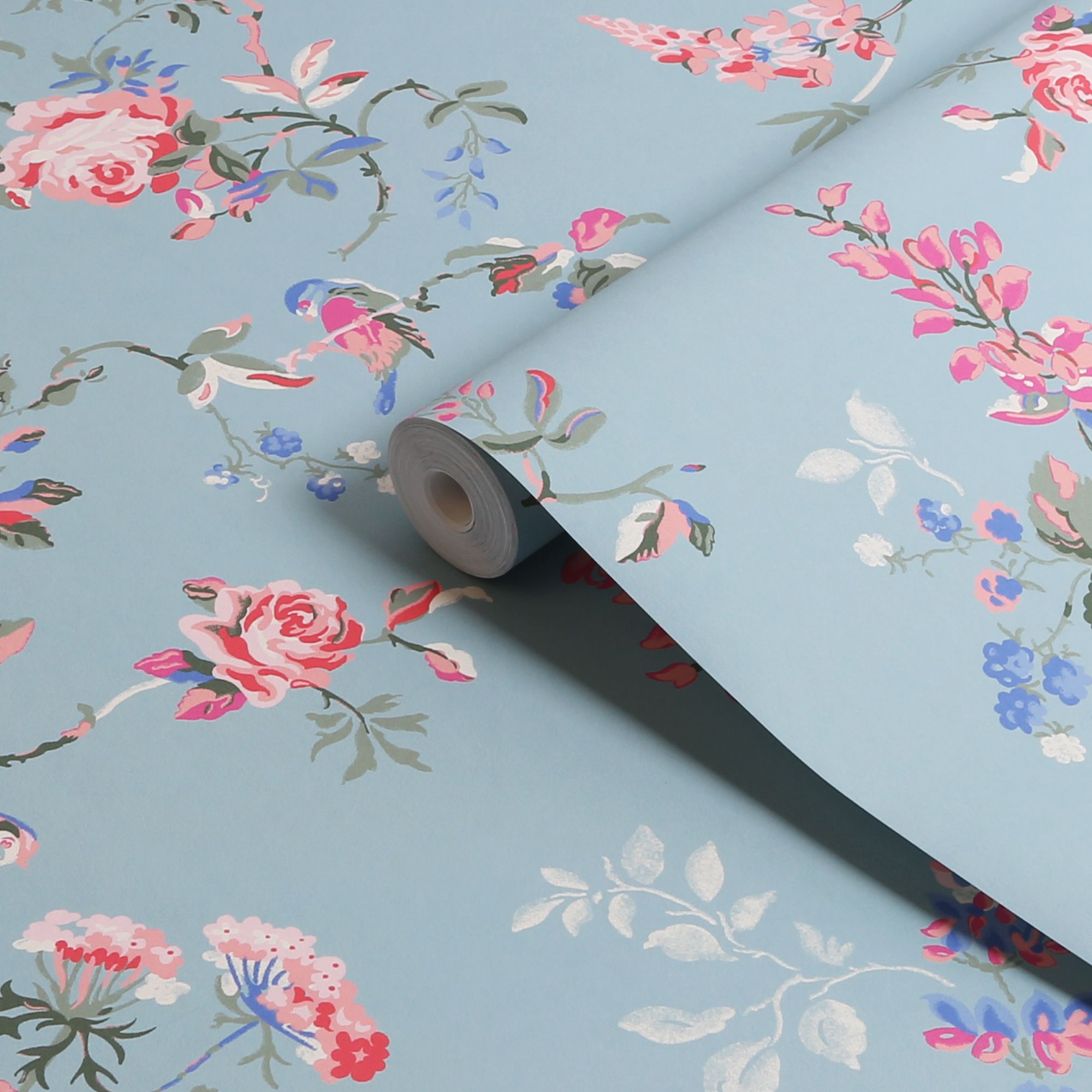 Cath Kidston Summer Birds & Roses Smooth Wallpaper