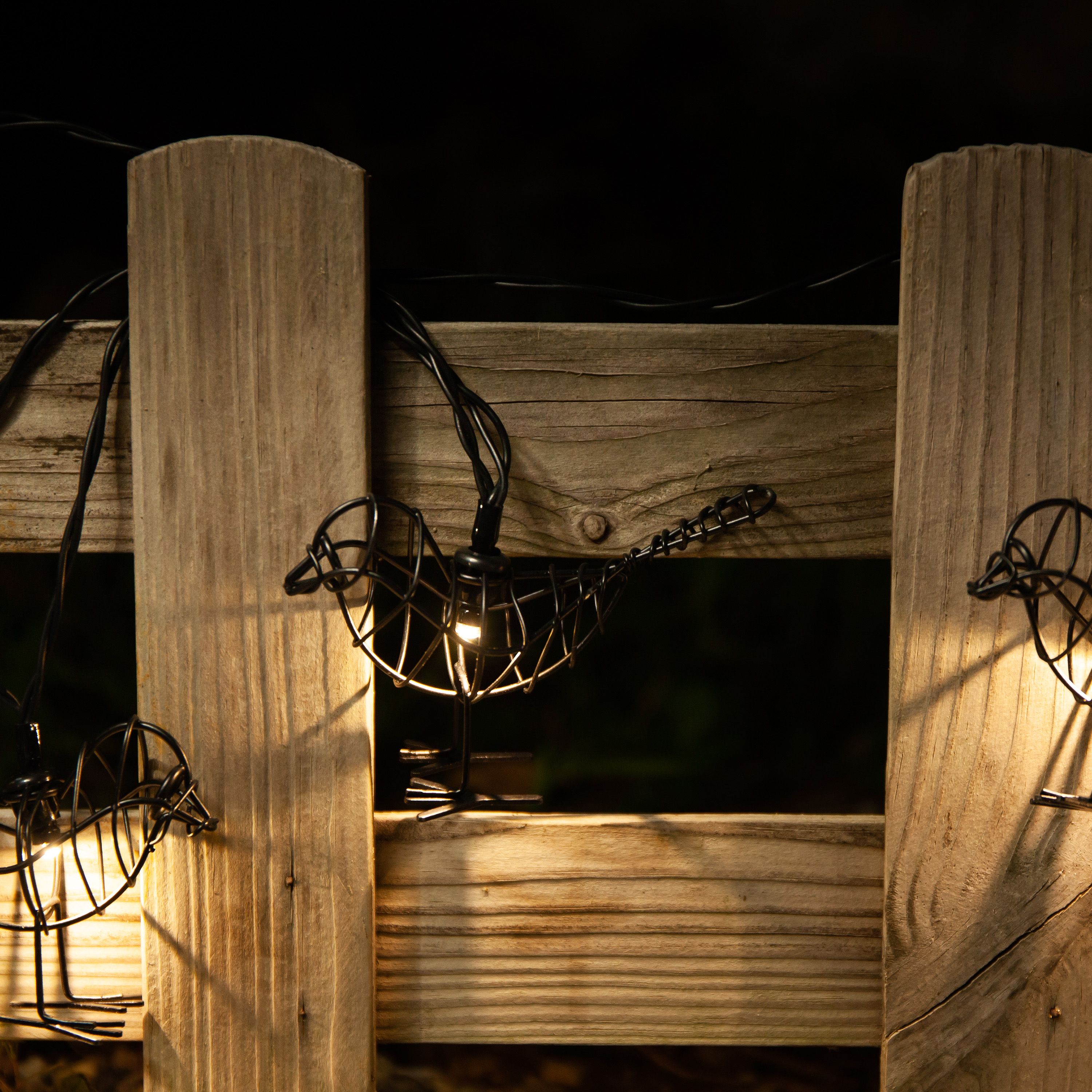 Caulonia Bird Solar-powered Warm white 10 Integrated LED Outdoor String lights
