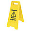 Caution work in progress Plastic Safety sign, (H)680mm