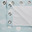 Centola Duck egg Leaves Lined Eyelet Curtains (W)167cm (L)183cm, Pair