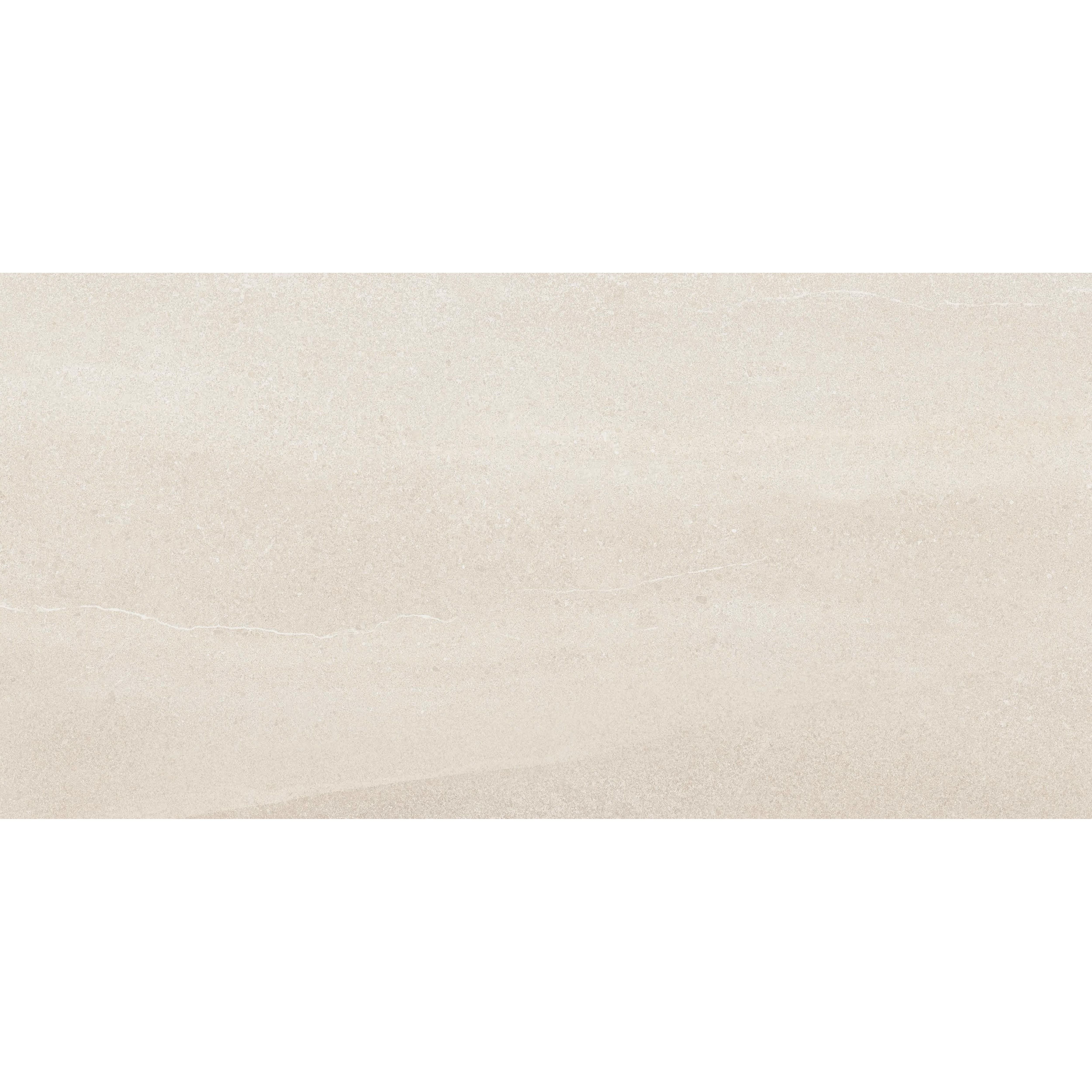 Ceramica White Matt Stone effect Stone effect Porcelain Indoor Wall & floor Tile, Pack of 6, (L)600mm (W)300mm