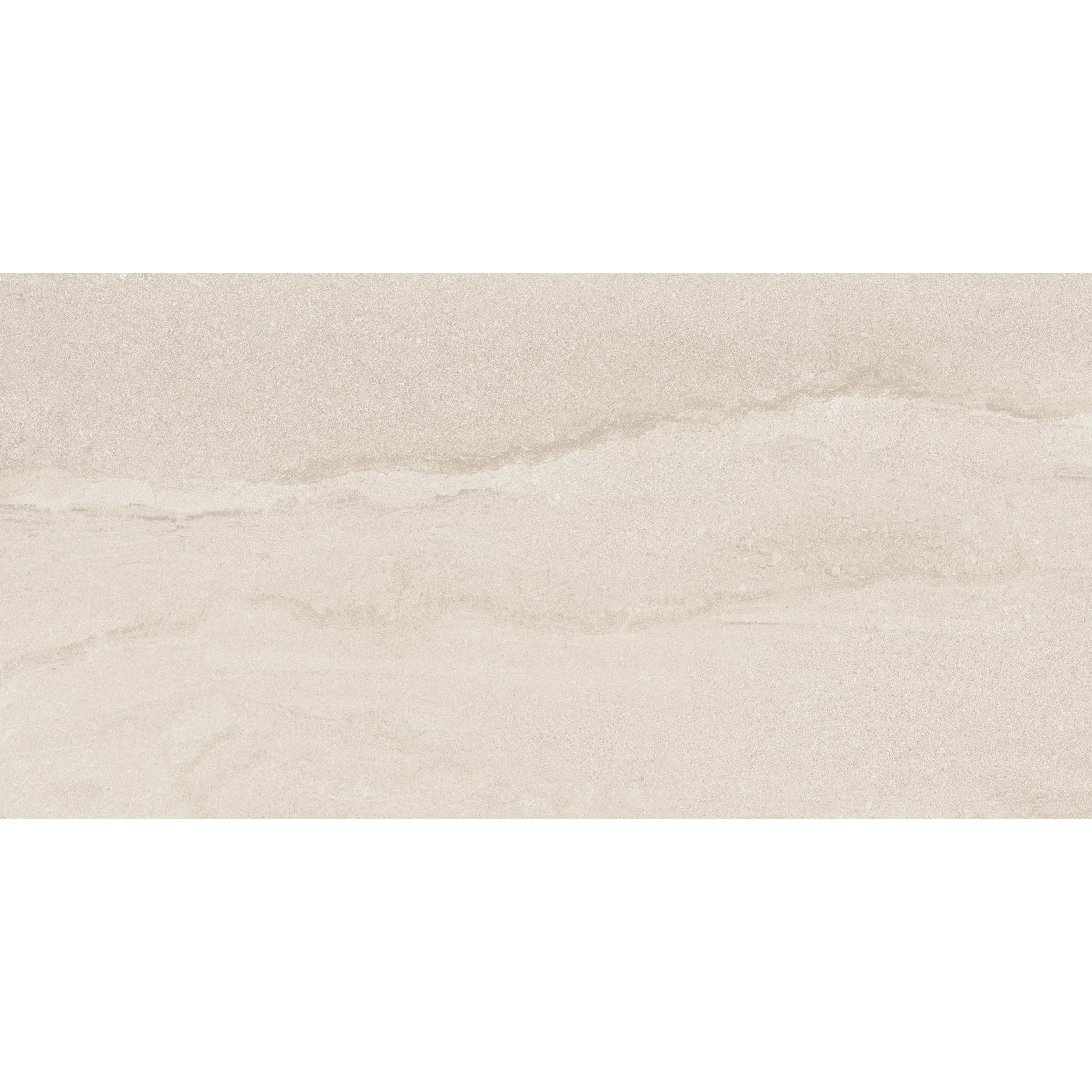 Ceramica White Matt Stone effect Stone effect Porcelain Indoor Wall & floor Tile, Pack of 6, (L)600mm (W)300mm