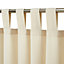 Chambray Cream Plain Unlined Tab top Curtain (W)167cm (L)228cm, Single