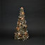 Champagne tinsel Pre-lit Table top tree