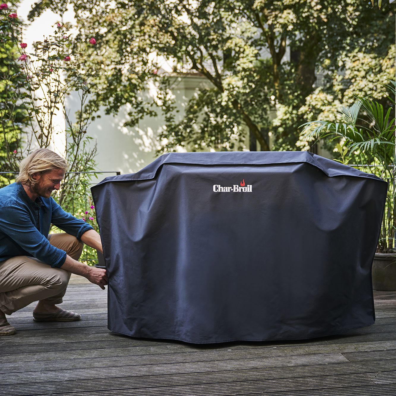 Char-Broil Grillabdeckung – Robuste Vinyl-Abdeckung Für Smoker & Grill, Wetterschutz