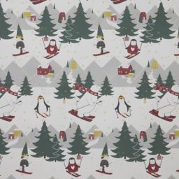Character scene Christmas wrapping paper 4m
