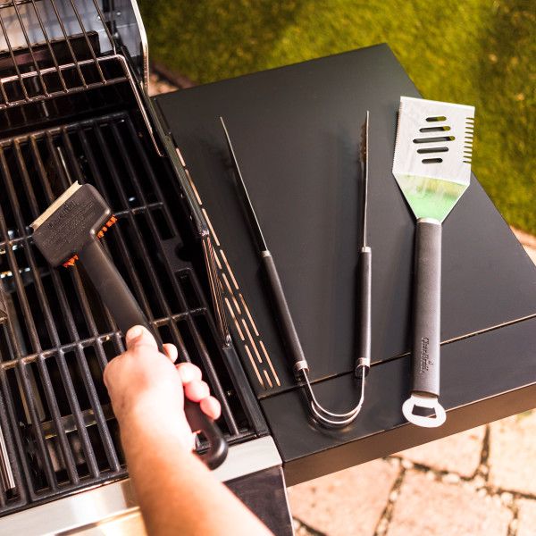 Charbroil 3-piece Silver Plastic & stainless steel Barbecue tool set