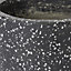 Charcoal Speckled Circular Plant pot (Dia)21.2cm
