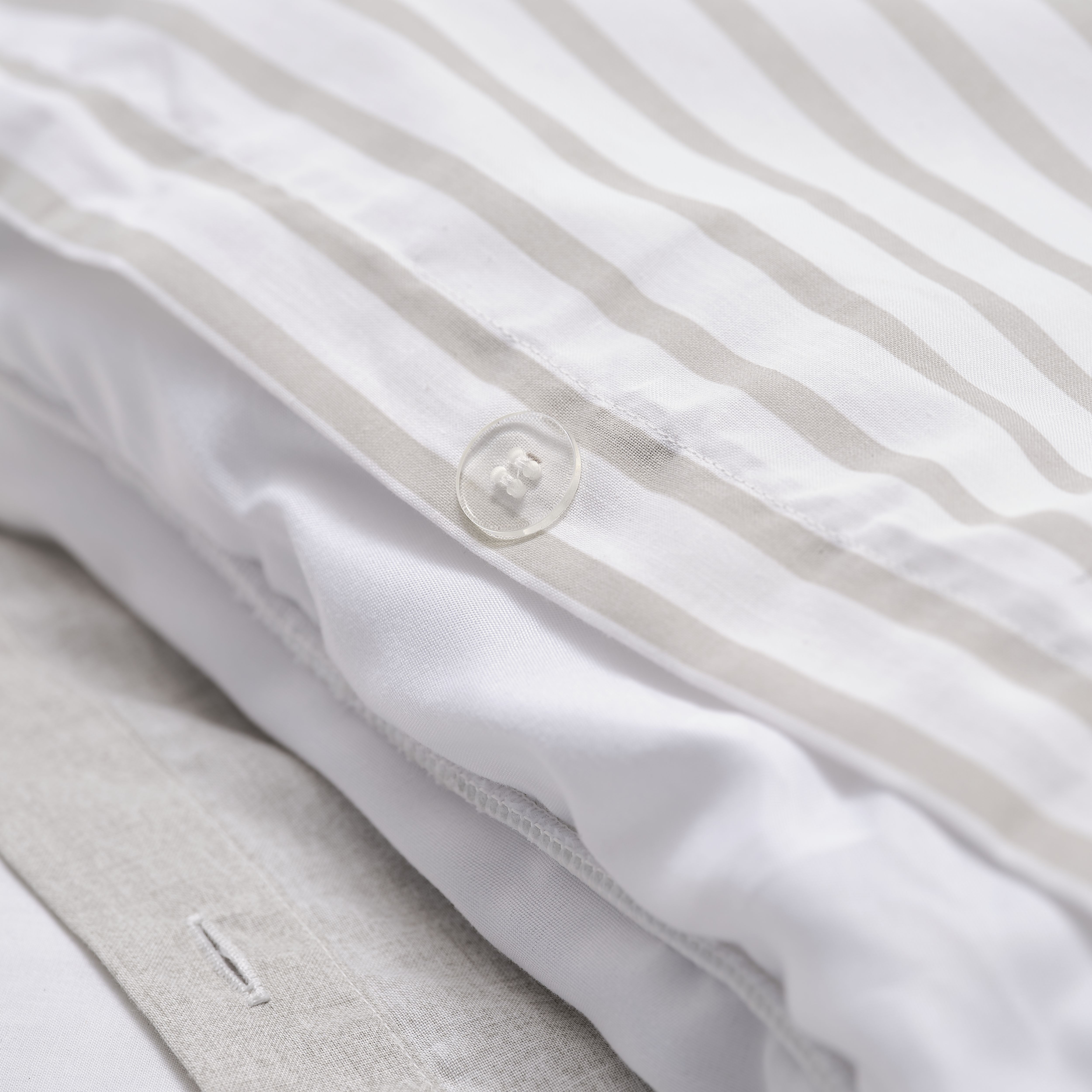 Charley Striped Grey Double Duvet cover & pillow case set