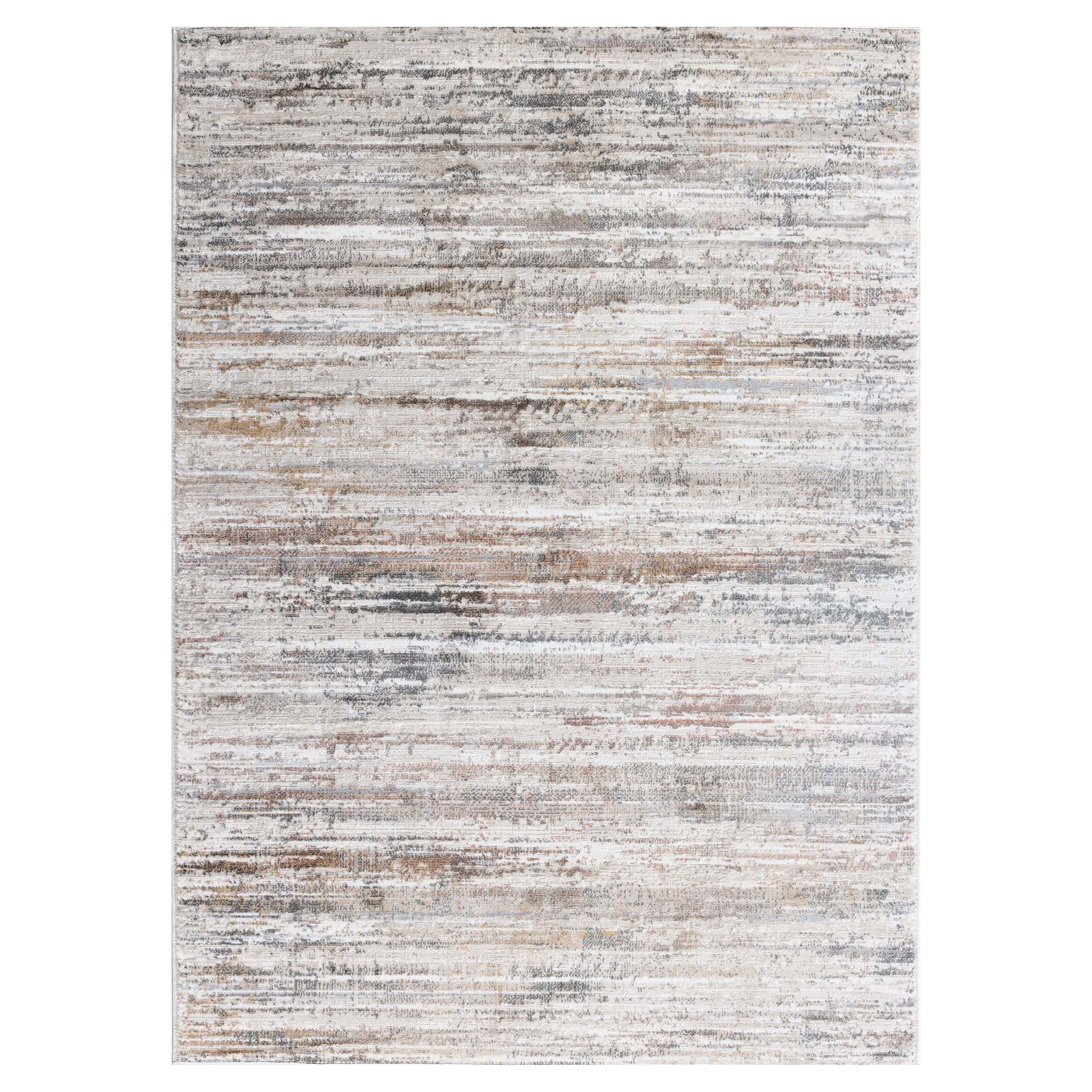 Charlotte Rust & Cream Tonal Woven effect Medium Rug, (L)170cm x (W)120cm