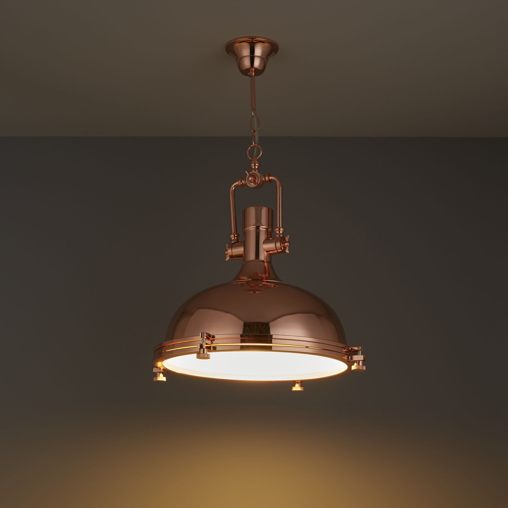 Industrial copper deals ceiling light