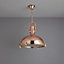 Charly Pendant Copper effect Ceiling light