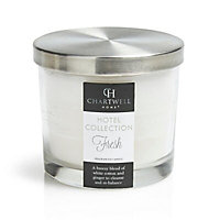 Chartwell Home Cream Linen & white cotton Jar candle 184g