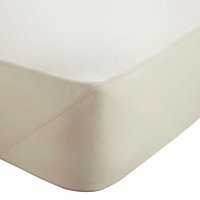Chartwell Plain dye Cream Double Fitted sheet