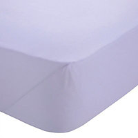 Chartwell Plain dye Wisteria Double Fitted sheet