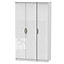 Chelsea Contemporary Gloss white Tall Triple Wardrobe (H)1970mm (W)1110mm (D)530mm