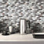 Chelsea Grey Copper effect Glass & stone Mosaic tile, (L)298mm (W)304mm
