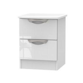Chelsea Ready assembled Gloss white MDF 2 Drawer Chest of drawers (H)505mm (W)395mm (D)415mm