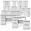 Chelsea Ready assembled Gloss white MDF 5 Drawer Chest of drawers (H)1075mm (W)395mm (D)415mm