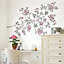 Cherry blossom Multicolour Self-adhesive Wall sticker (H)990mm (W)1320mm