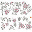 Cherry blossom Multicolour Self-adhesive Wall sticker (H)990mm (W)1320mm