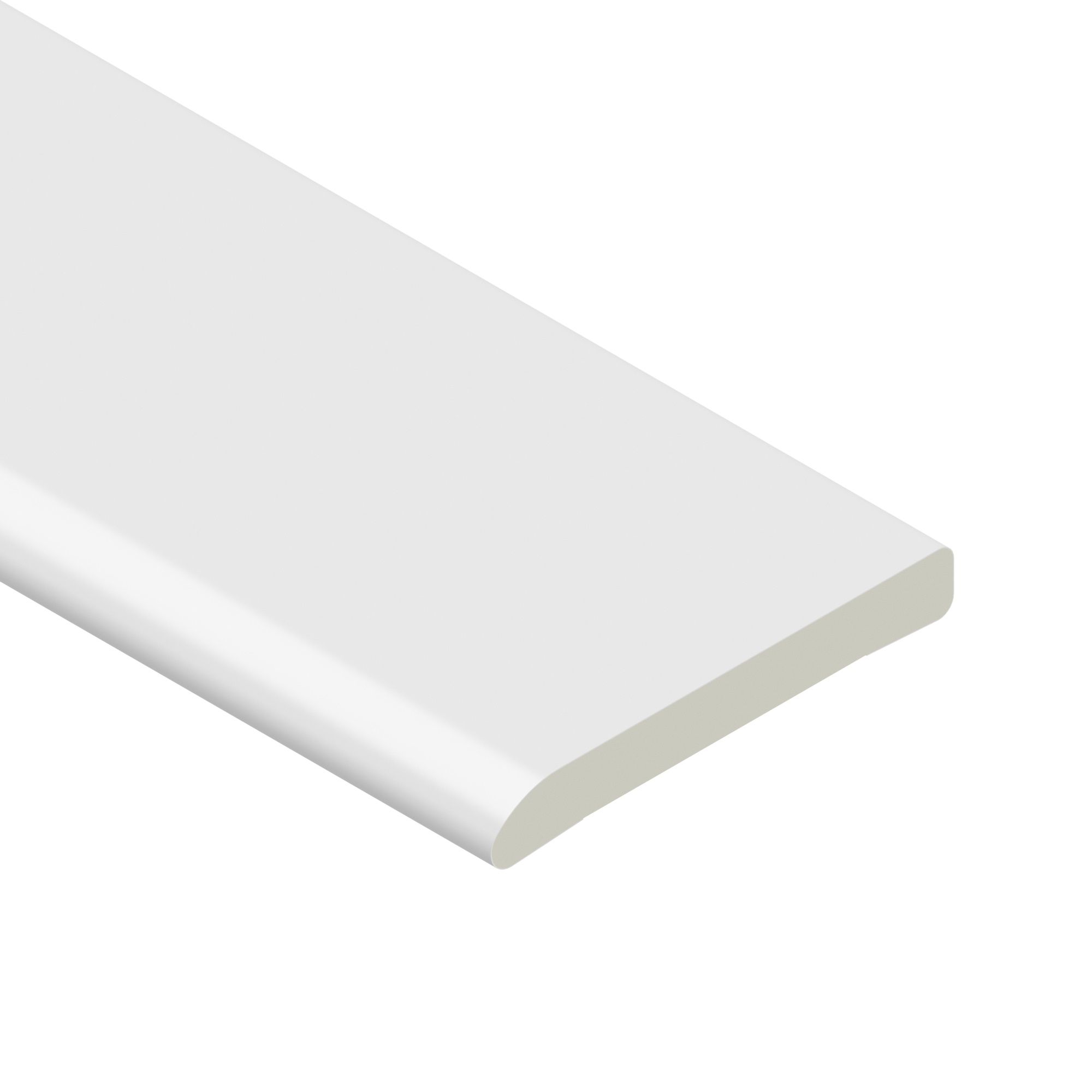 Cheshire Mouldings Fully finished White uPVC Straight Architrave (L)2400mm (W)45mm (T)6mm (Dia)6mm
