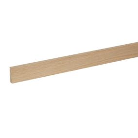 Cheshire Mouldings Smooth Planed Square edge Oak Stripwood (L)2.4m (W)36mm (T)10.5mm STOK03