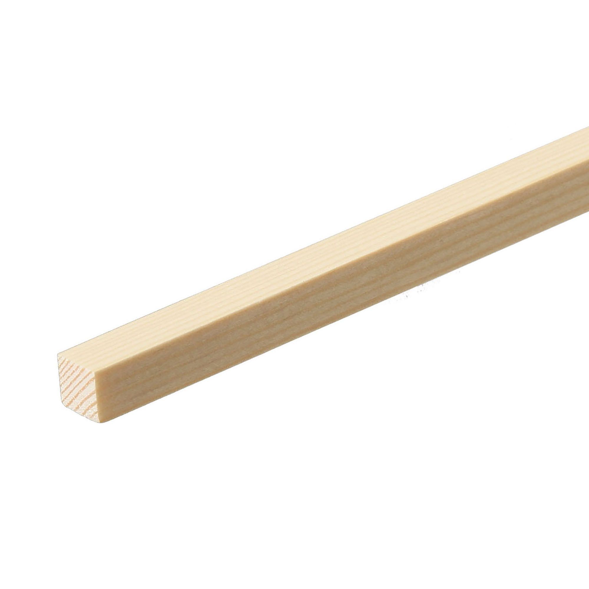 Cheshire Mouldings Smooth Planed Square edge Pine Stripwood (L)0.9m (W)15mm (T)15mm STPN49