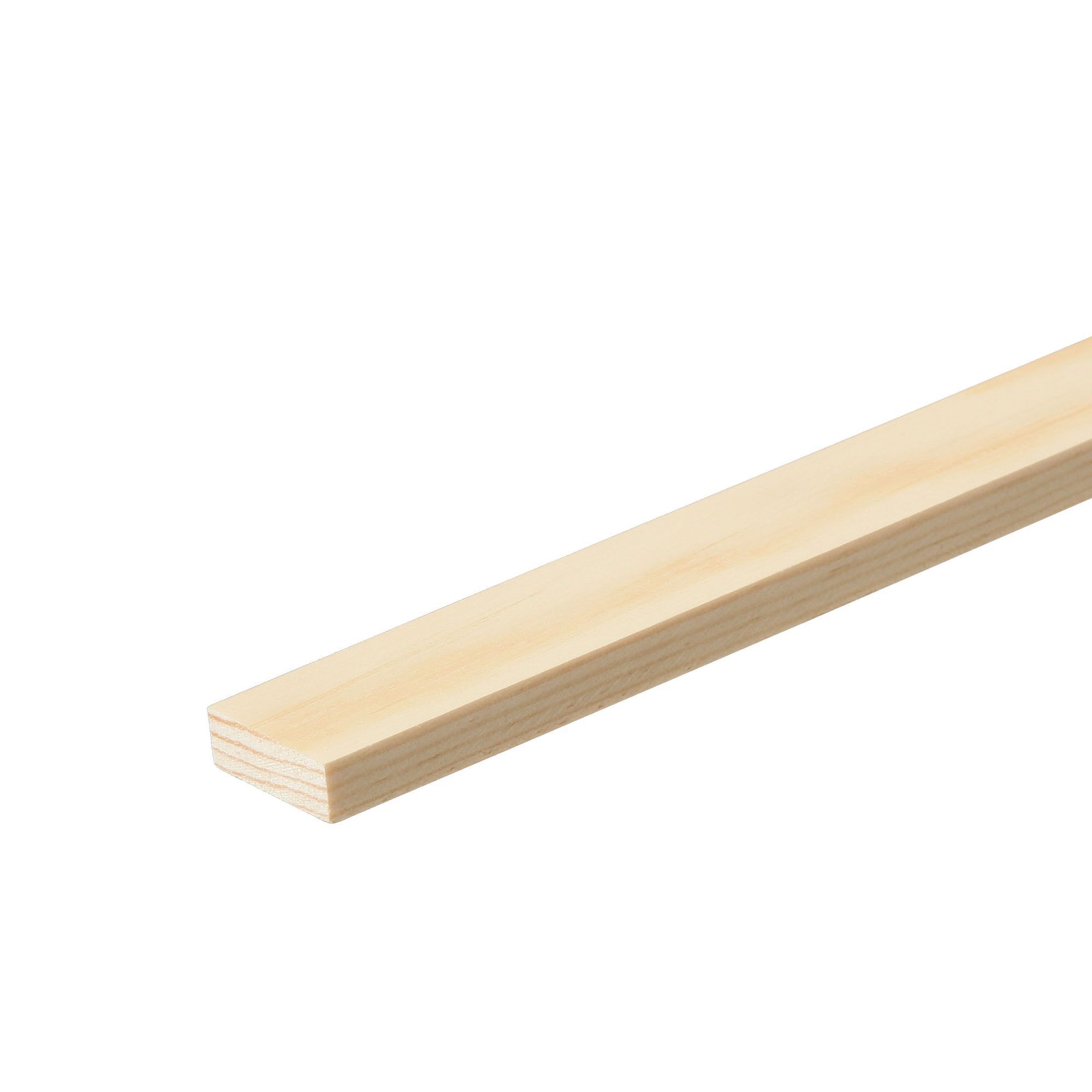 Cheshire Mouldings Smooth Planed Square edge Pine Stripwood (L)0.9m (W)21mm (T)6mm STPN37