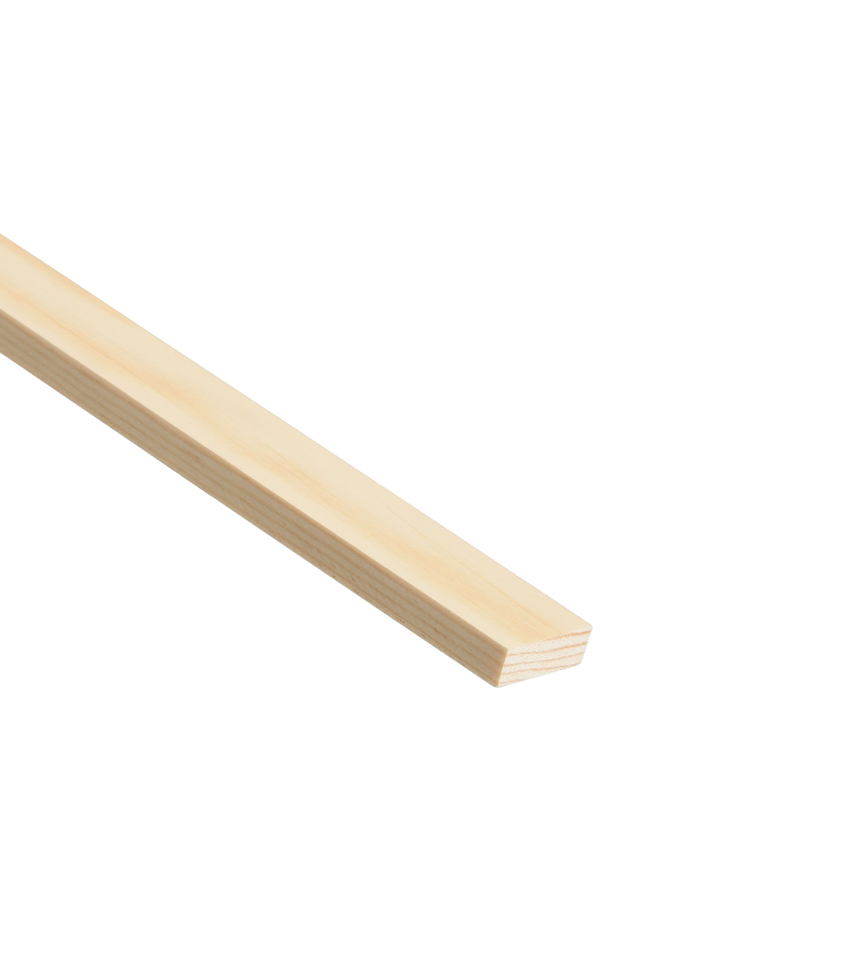 Cheshire Mouldings Smooth Planed Square edge Pine Stripwood (L)0.9m (W)25mm (T)6mm STPN38