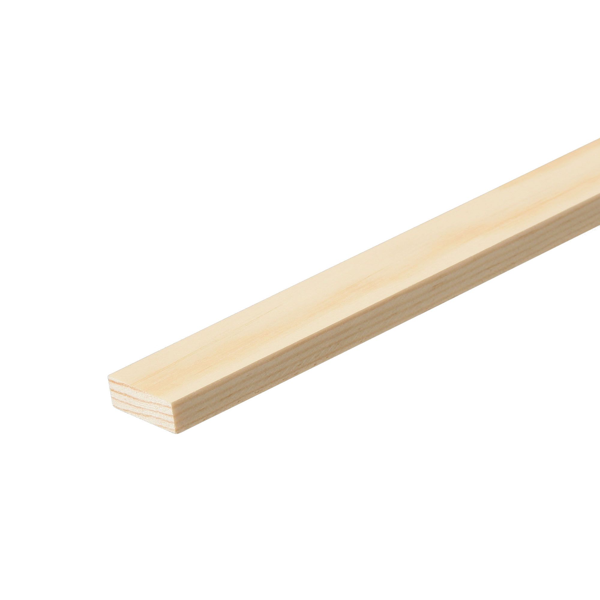 Cheshire Mouldings Smooth Planed Square edge Pine Stripwood (L)2.4m (W)21mm (T)6mm STPN04