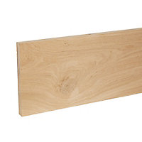 Cheshire Mouldings Smooth Square edge Oak Stripwood (L)2.4m (W)180mm (T)20mm S4SW71