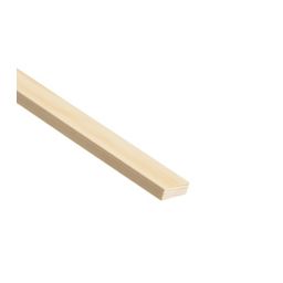 Cheshire Mouldings Smooth Square edge Pine Stripwood (L)0.9m (W)25mm (T)6mm
