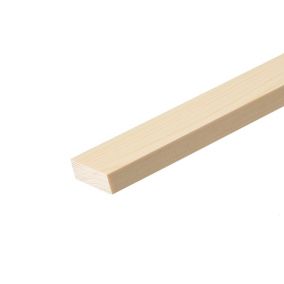 Cheshire Mouldings Smooth Square edge Pine Stripwood (L)2.4m (W)46mm (T)25mm