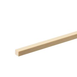 Cheshire Mouldings Smooth Square edge Pine Stripwood (L)2.4m (W)6mm (T)6mm