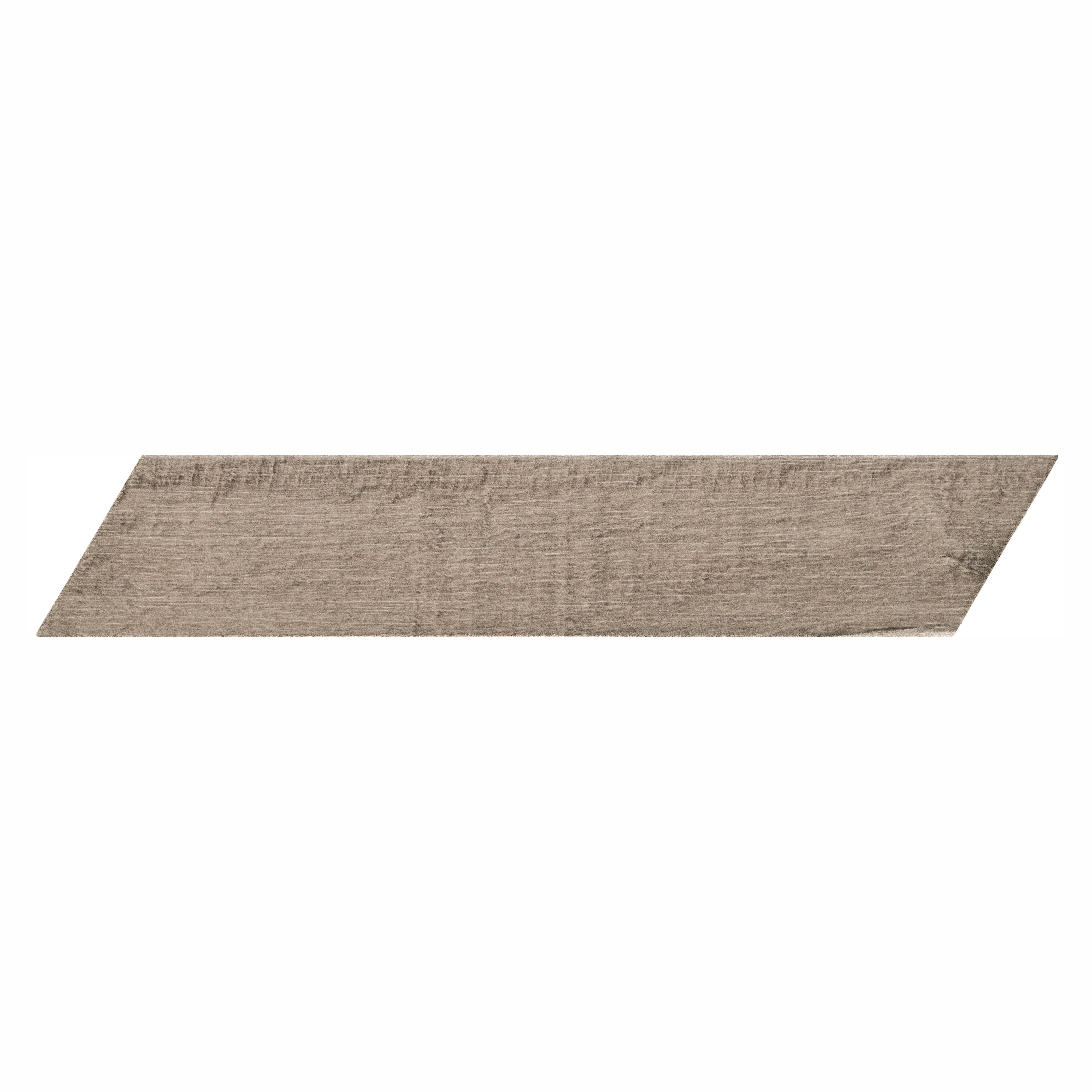 Chevron Light Oak Matt Wood effect Porcelain Wall & floor Tile, Pack of 30, (L)400mm (W)80mm
