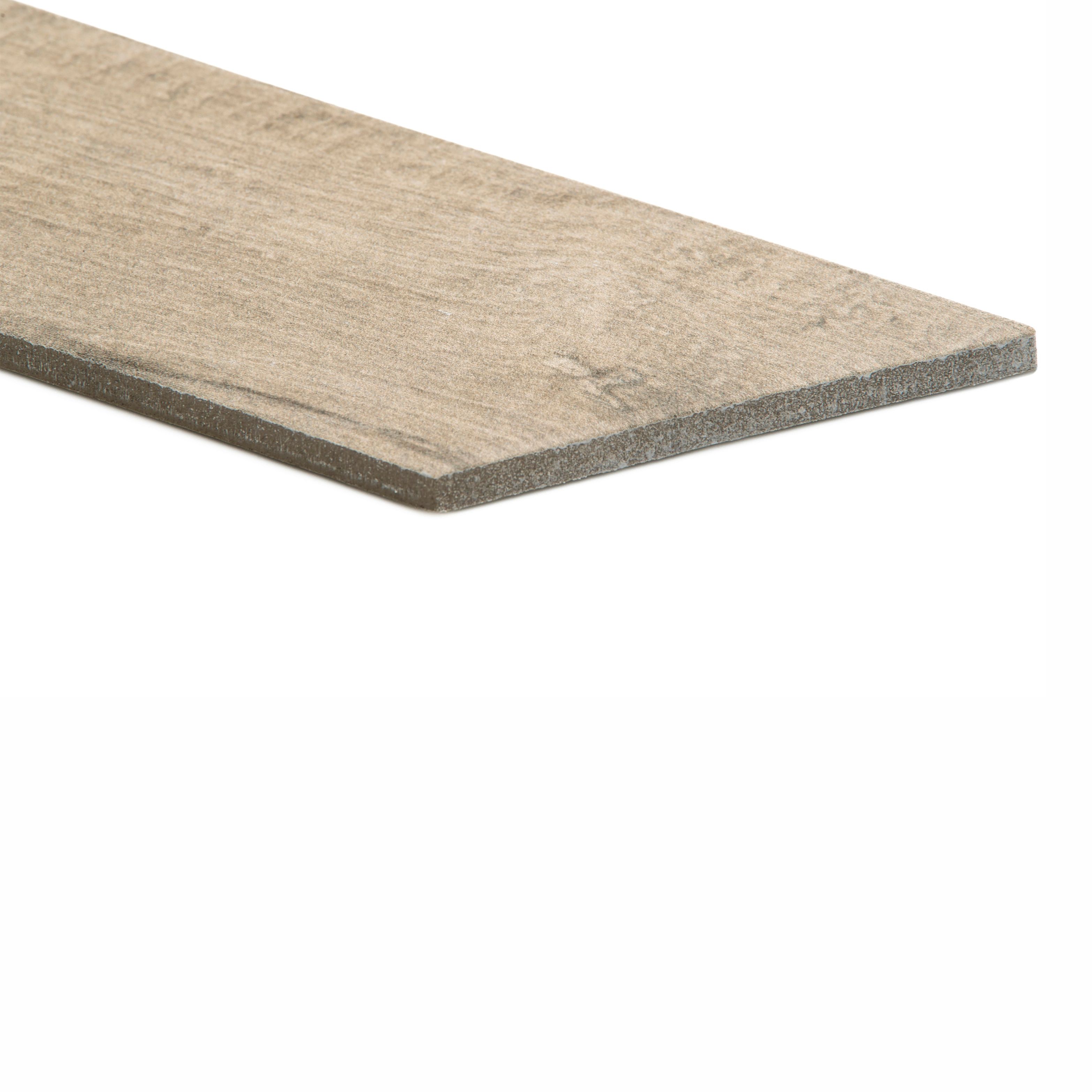Chevron Light Oak Matt Wood effect Porcelain Wall & floor Tile, Pack of 30, (L)400mm (W)80mm