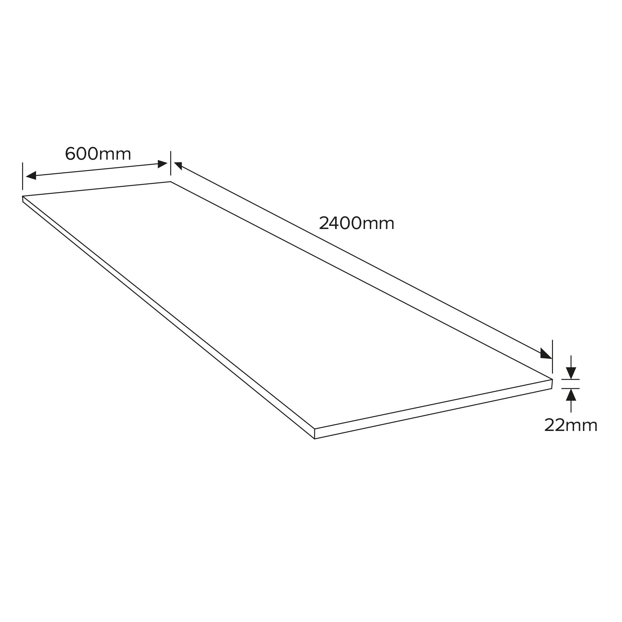 Chipboard Tongue & groove Floorboard (L)2.4m (W)600mm (T)22mm