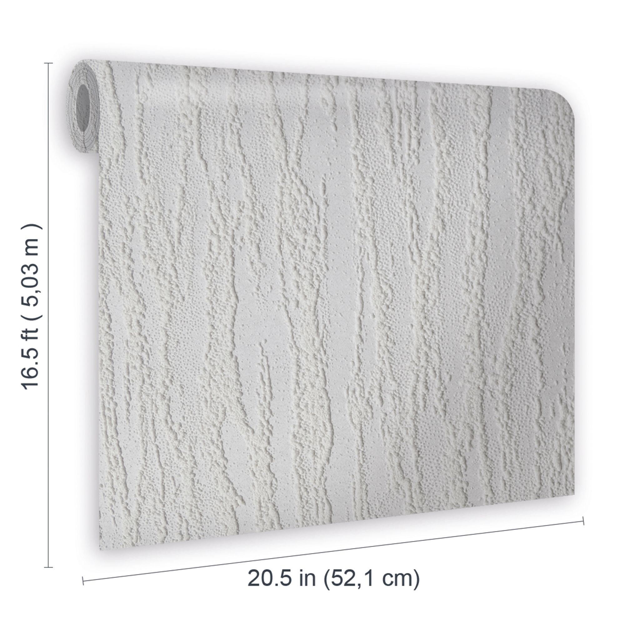 Cholmondeley White Wood effect Textured Wallpaper