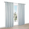 Christina Blue & white Stripe Lined Eyelet Curtains (W)228cm (L)228cm, Pair