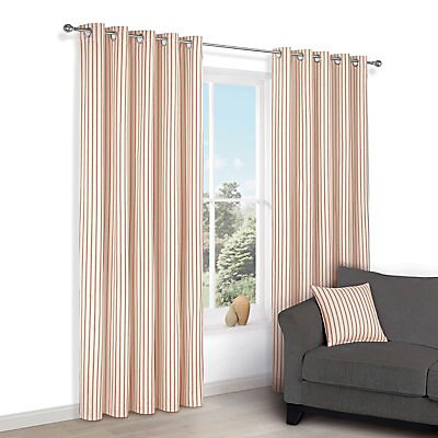 Red Striped Lined Eyelet Curtains W, Grey And Cream Eyelet Curtains